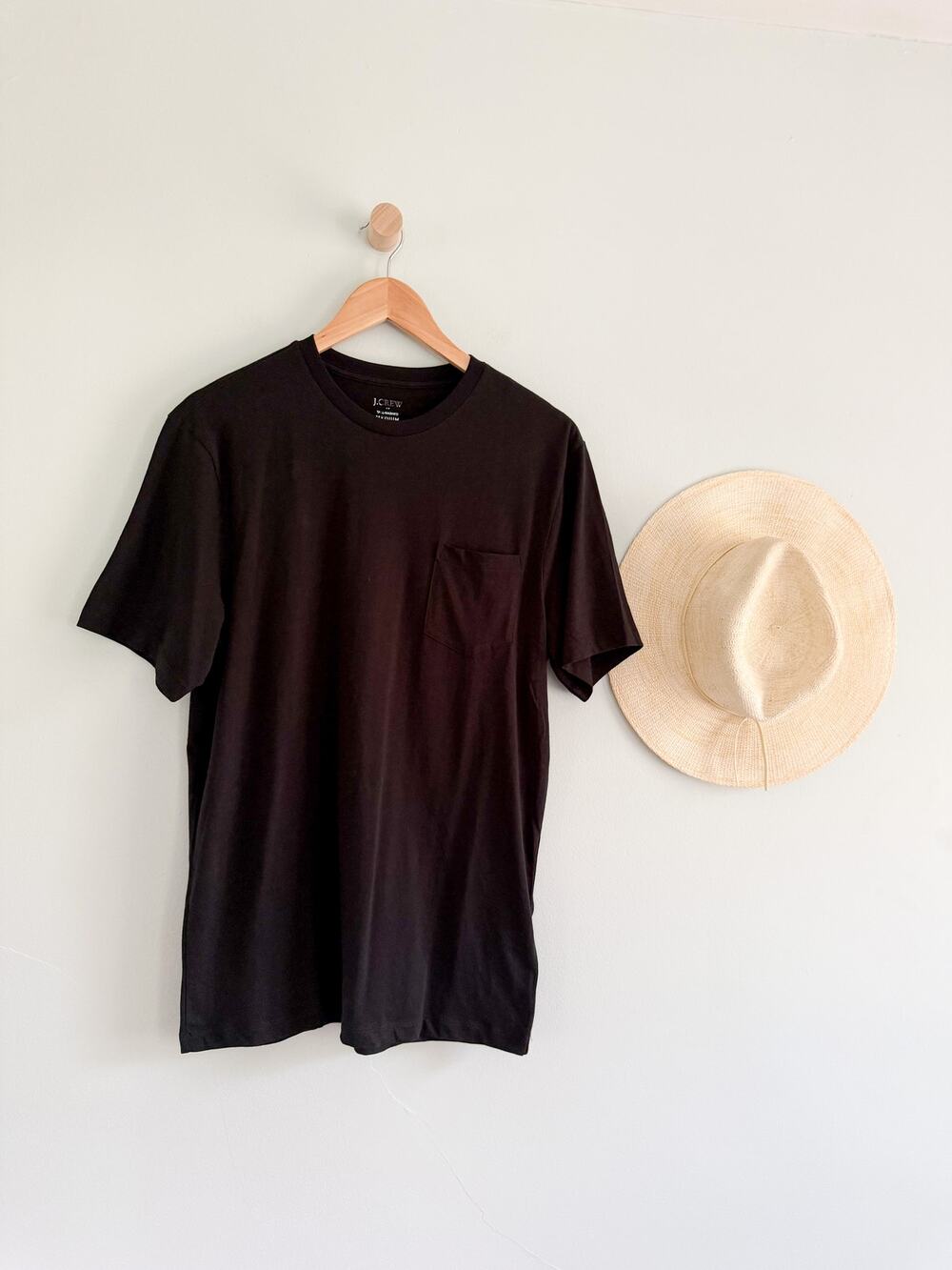 JCrew Factory | NWT Men's Washed Jersey Pocket Tee Black | Sz M Tall